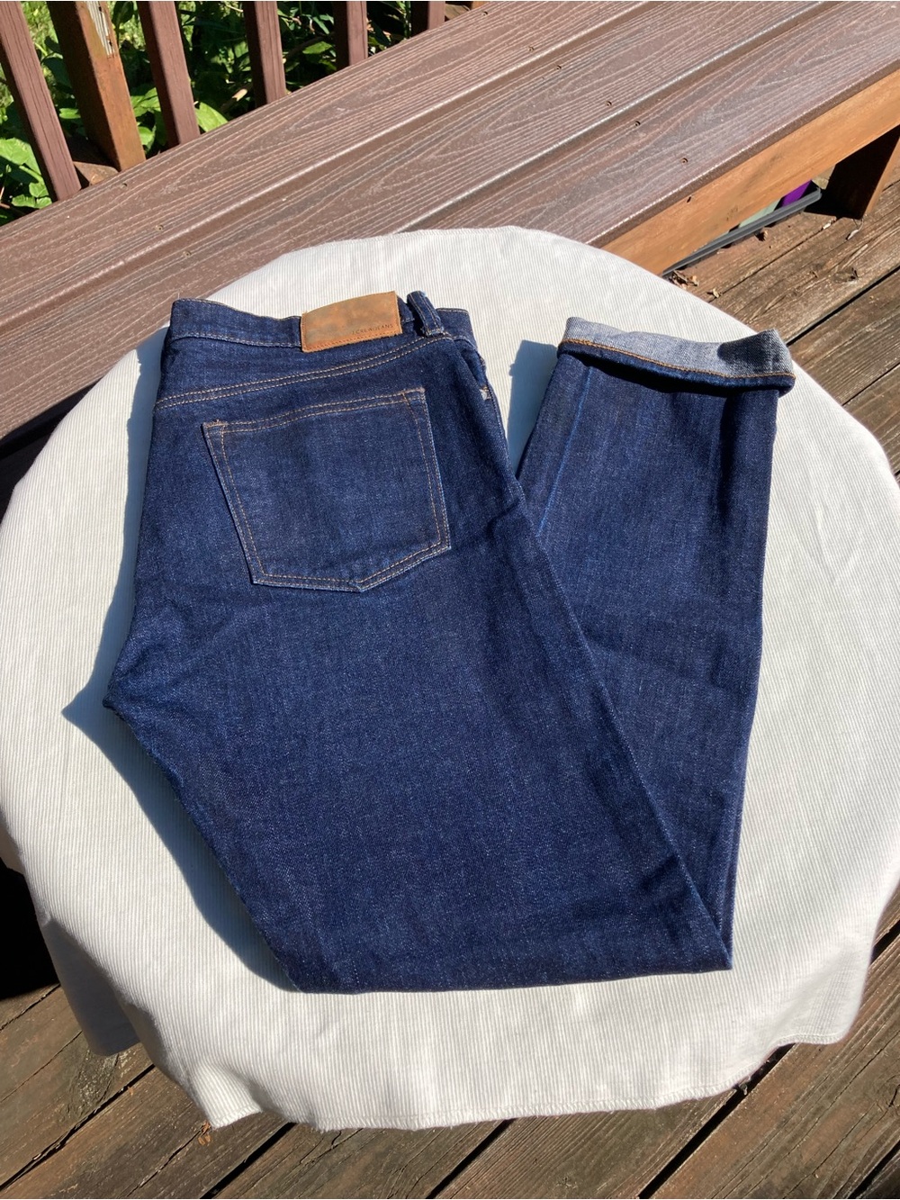 J. Crew 484 Slim Fit Dark Indigo Jeans Men’s Size 36x32 Button Fly